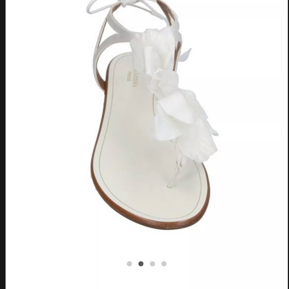 Aquazzura Flora white sandals EUR 36.5. Condition is Pre-owned. Great condition.